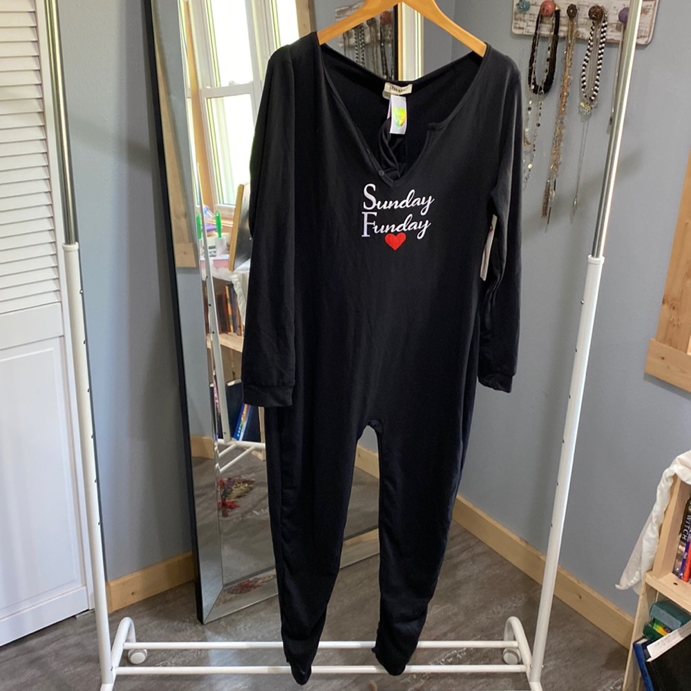 NWT Sunday Funday Onsie Jammies with head wrap